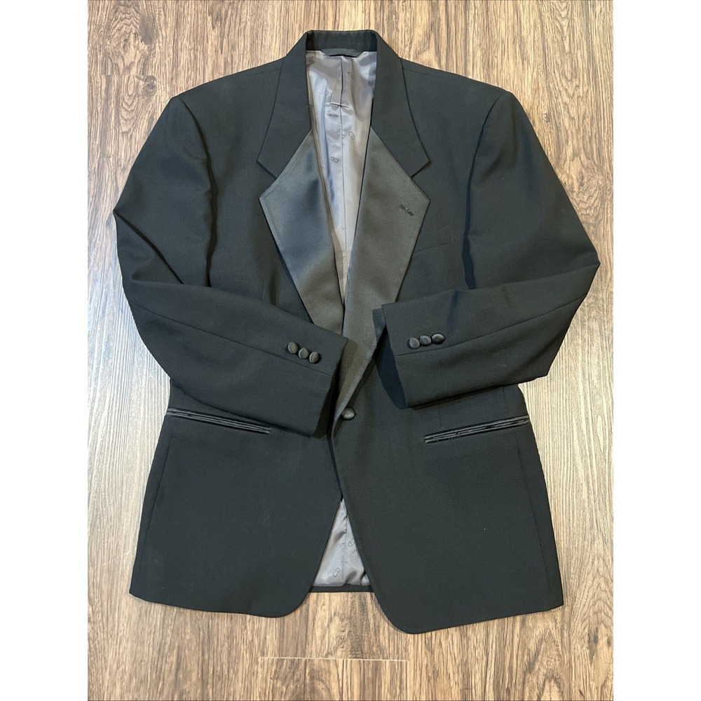 VTG Christian Dior Tuxedo Jacket 42R Coat Peak Lapel Le Connaisseur Dinner USA